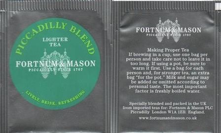 Fortnum & Mason Lighter Tea Picadilly Blend