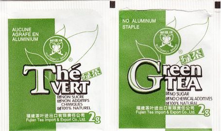 Fujian Tea Importbutterfly Brand Thé Vert