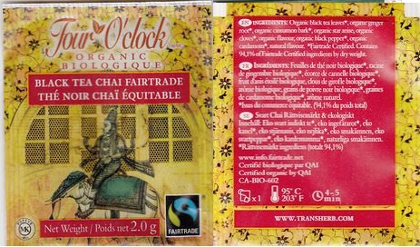 Four O’Clock Black Tea Chai Fairtrade