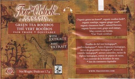 Four O’Clock Green Tea Rooibos Fair Trade