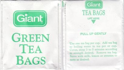 Giant Green Tea Bags