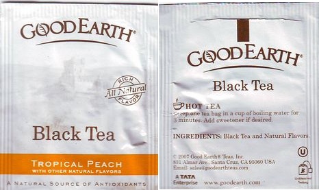 Good Earth Black Tea Tropical Peach