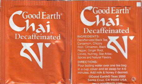 Good Earth Chai Decaffeinated