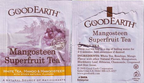 Good Earth Mangosteen Superfruit Tea White Tea Mango & Mangosteen