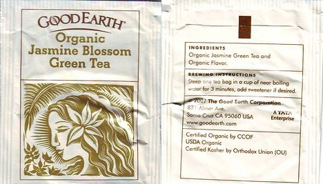 Good Earth Organic Jasmine Blossom Green Tea