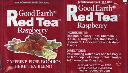 Good Earth Red Tea Raspberry