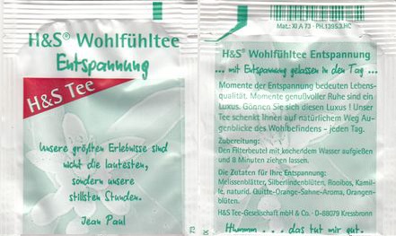 H & s Wohlfuhltee Entspannung