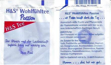 H & s Wohlfuhltee Passion Foil