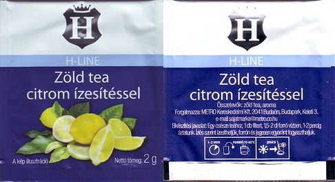 H Line Foil Zold Tea Citrom Izesitessel