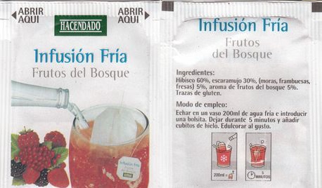 Hacendado Infusion Fria Fruitos Del Bosque