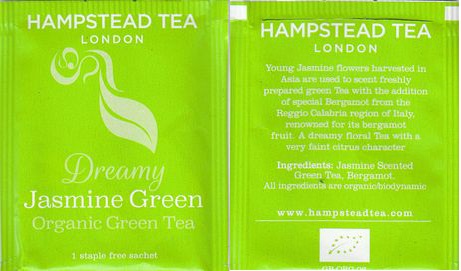 Hampstead Tea 04 Dreamy Jasmine Green Organic Green Tea