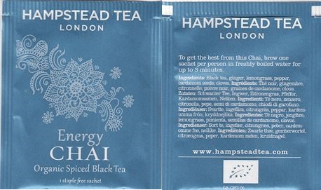 Hampstead Tea 04 Energy Chai Organic Spiced Black Tea