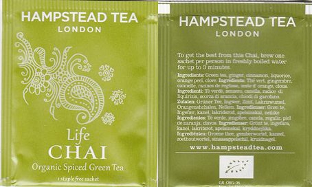 Hampstead Tea 04 Life Chai Organic Spiced Green Tea