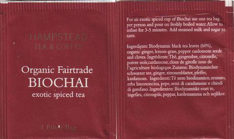 Hampstead Tea Organic Fairtrade Biochai