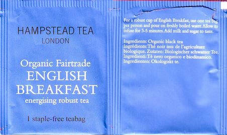 Hampstead Tea Organic Fairtrade English Breakfast Energising