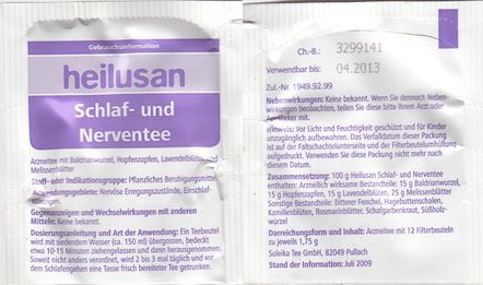 Heilusan Schlaf Und Nerventee