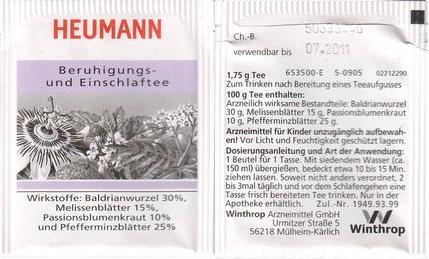 Heumann 02212290 Beruhigungs Und Einschlaftee