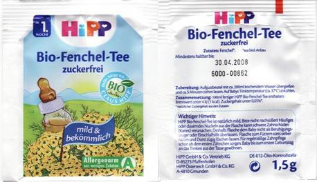 Hipp Bio Fenchel Tee Zuckerfrei