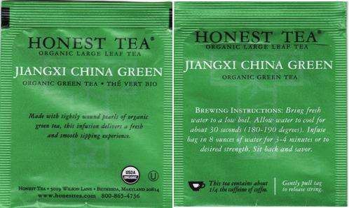 Honest Tea Jiangxi China Green