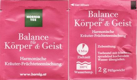 Hornig Tee Balance Kräuter Früchtetee