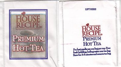 House Recipe Premium Hot Tea Straight Flap