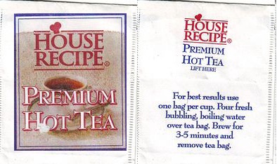 House Recipe Premium Hot Tea