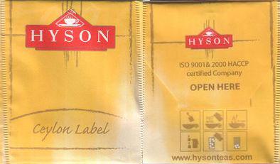 Hyson 02 Ceylon Label