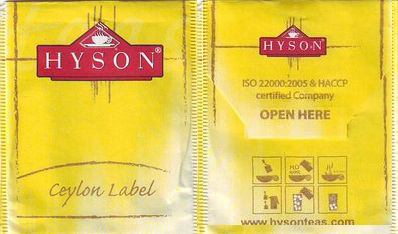 Hyson 03 Ceylon Label