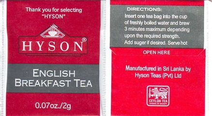 Hyson English Breakfast Tea