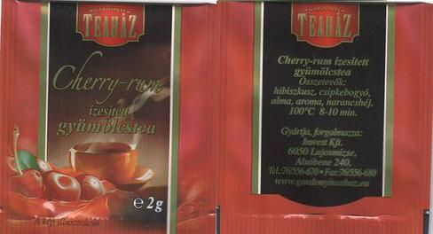 Gárdonyi Teaház Cherry Rum Foil