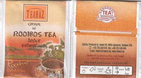 Gárdonyi Teaház Rooibos Tea Citrus