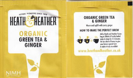 Heath & Heather 05 Organic Green Tea & Ginger