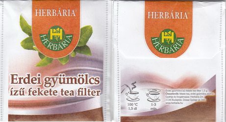 Herbaria 10 Erdei Gyumolcs Izu Fekete Tea Filter