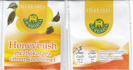 Herbaria 10 Honeybush Mezbokor Tea Citrom Izesitessel