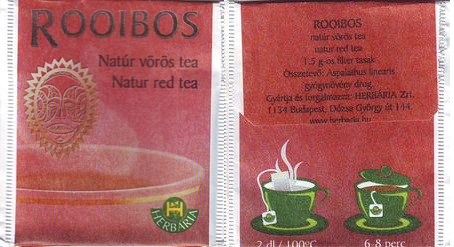 Herbaria Rooibos Natur Voros Tea Zrt