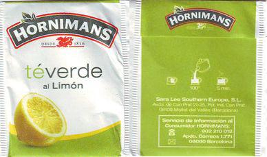 Hornimans 313 5116 Té Verde Al Limon