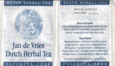 Jan De Vries Dutch Herbal Tea