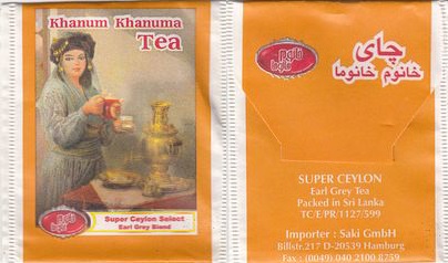 Khanum Khanuma Tea Super Ceylon Select Earl Grey Blend