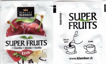 Klember Passion Super Fruits Ceresna Jahoda Vanilka Tea