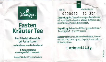 Kneipp 002116 01 Fasten Kräutertee