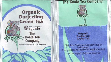 Koala Tea Company Organic Darjeeling Green Tea