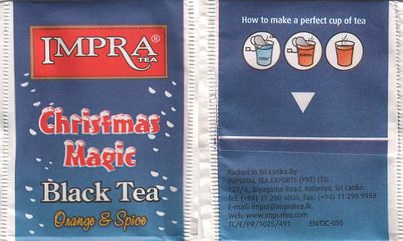 Impra ENDC050 Christmas Magic Black Tea Orange & Spice