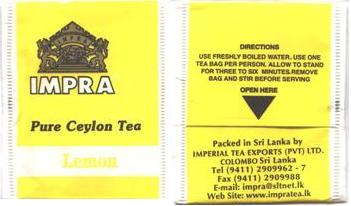 Impra Pure Ceylon Tea Lemon