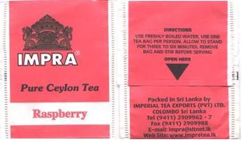 Impra Pure Ceylon Tea Raspberry