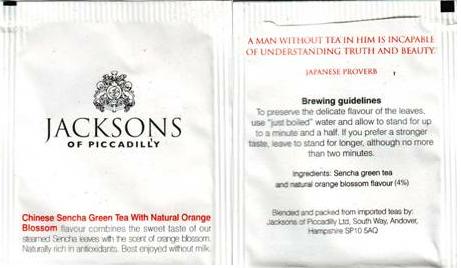 Jacksons Chinese Sencha Orange Blossom