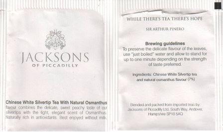 Jacksons Chinese White Silvertip Tea With Natural Osmanthus