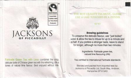 Jacksons Fairtrade Green Tea With Lime