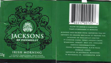 Jacksons of Picadilly Irish Morning Foil