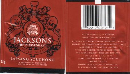 Jacksons of Picadilly Lapsang Souchong Foil