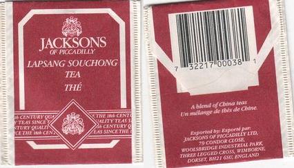 Jacksons of Picadilly Lapsang Souchong Paper